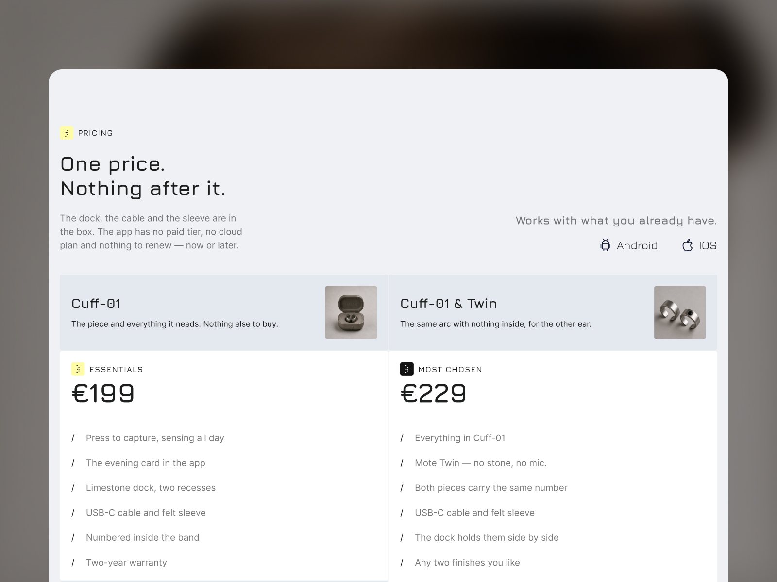 Mote template pricing