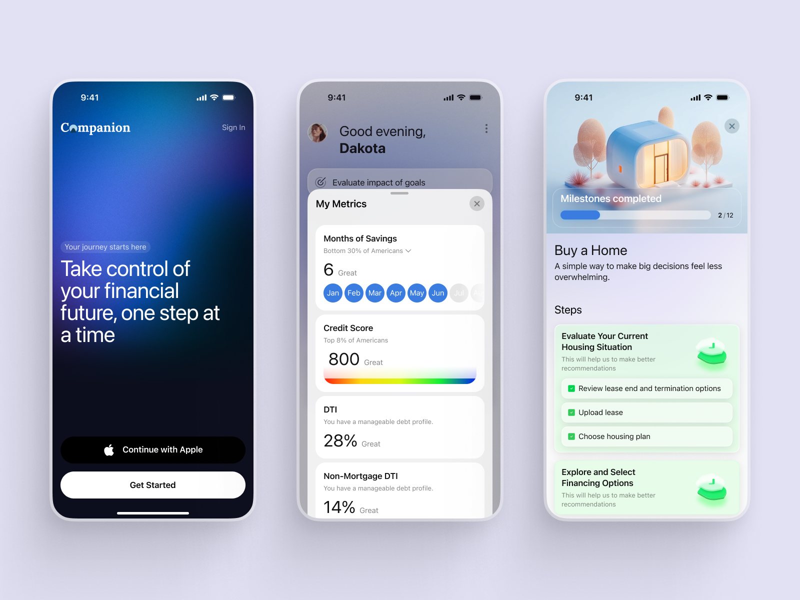 Companion personal finance app