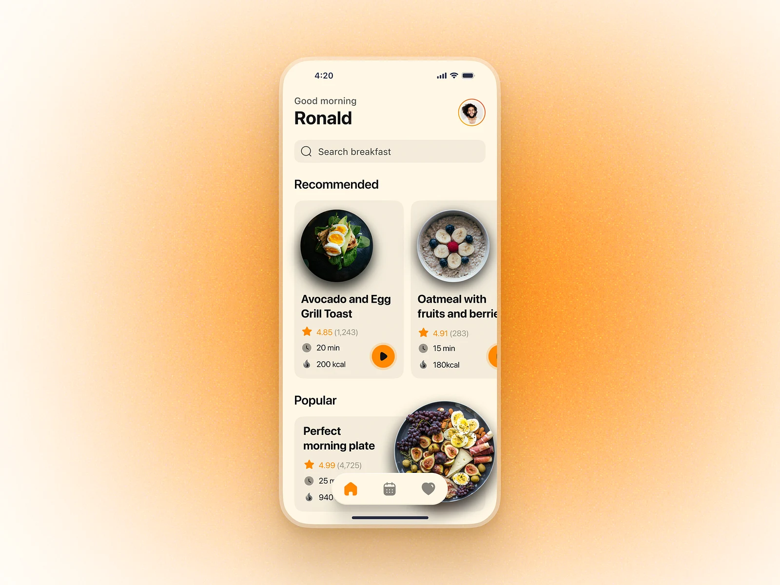 Cooking app light mode