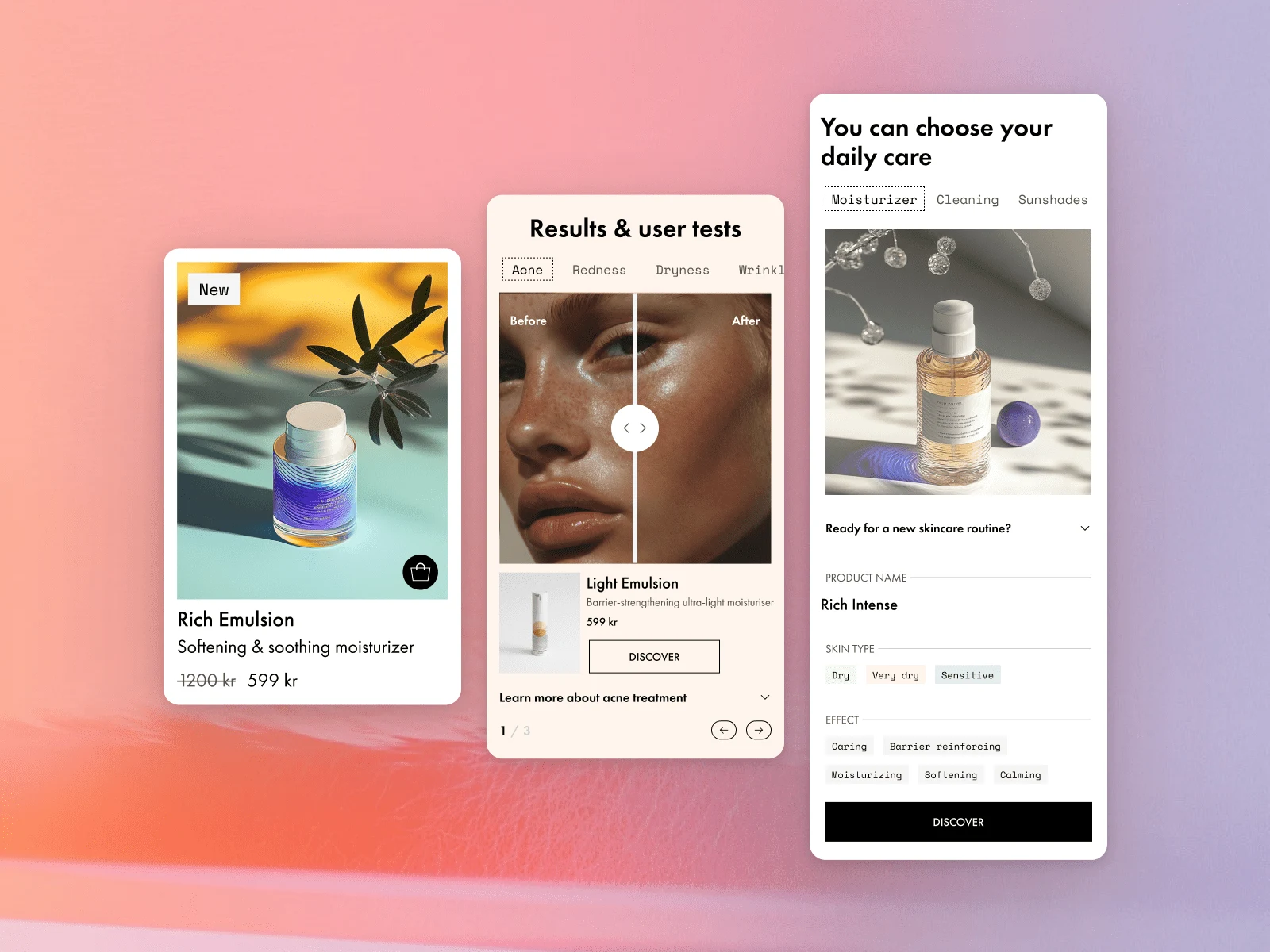 Shopify Design for a Scandinavian Skincare Brand
