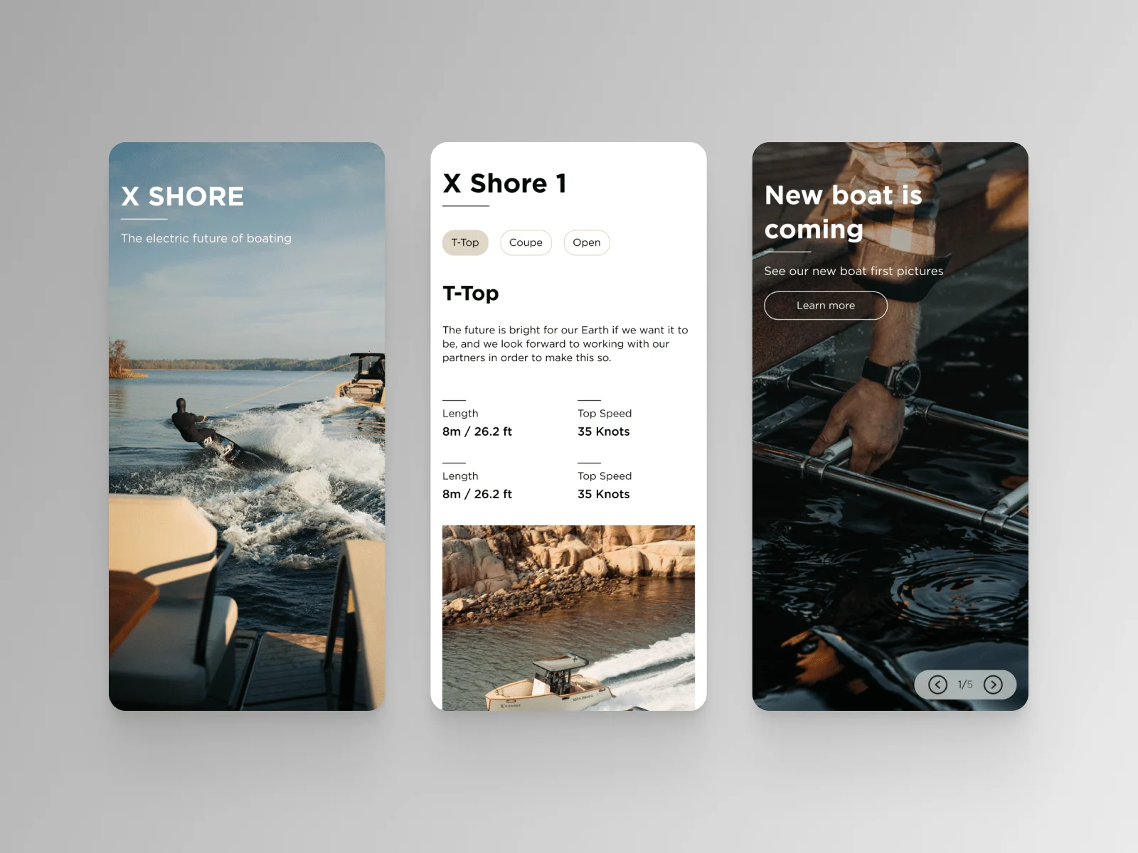 Shopify Store Design for Electric Boats