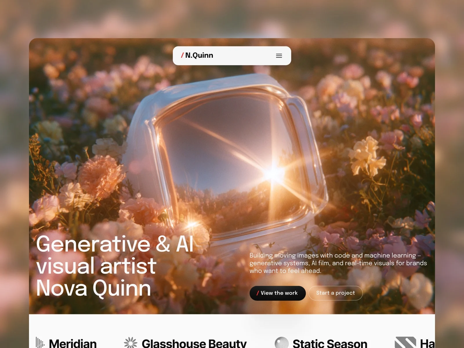 Nova Quinn: A Framer Portfolio for Visual Artists