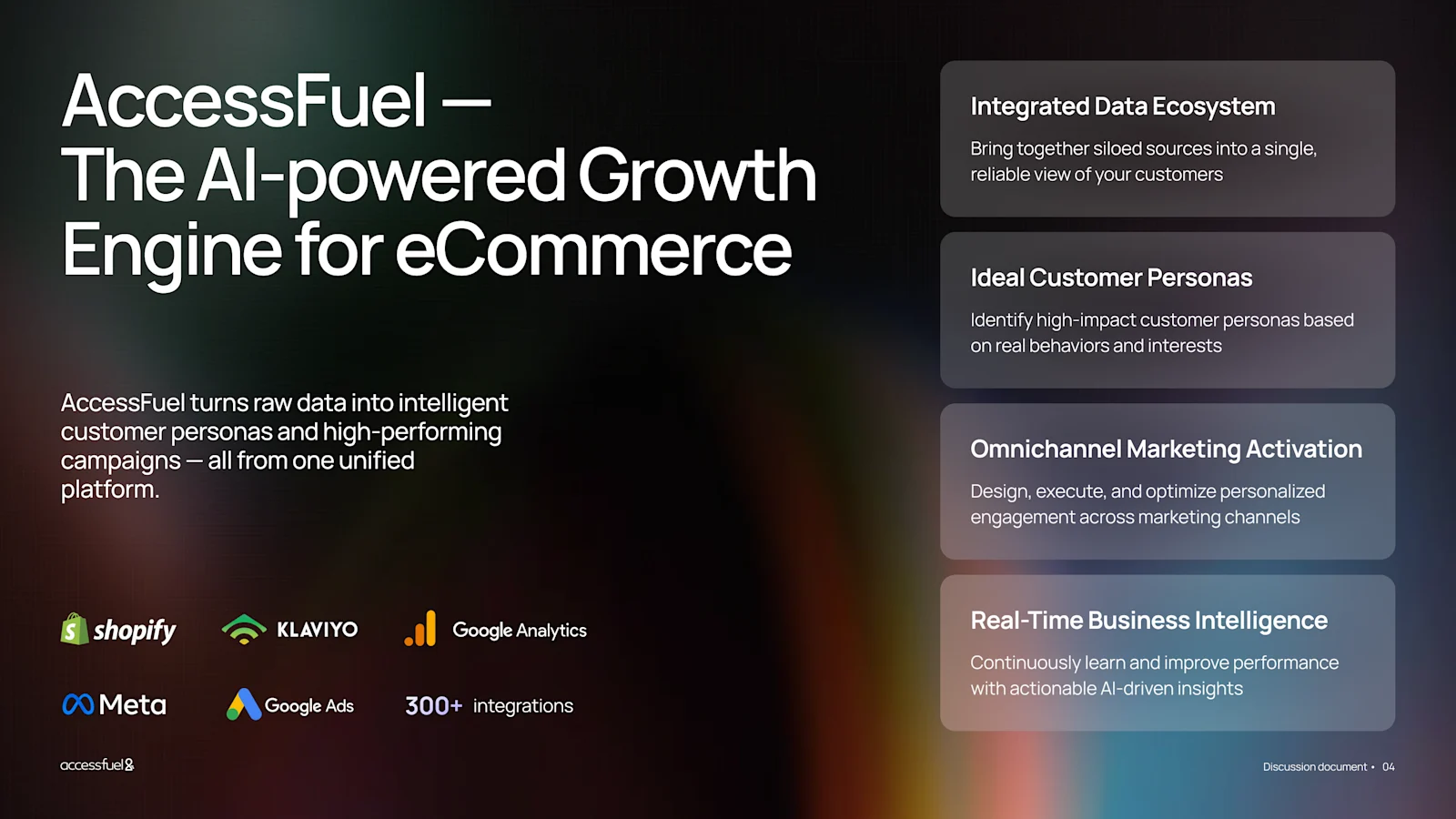 Pitch Deck Design for Accessfuel