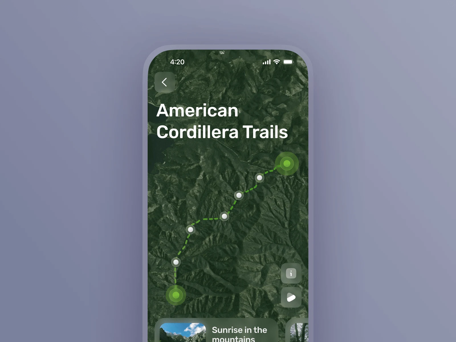 Hiking App UI – Trail Discovery & Navigation
