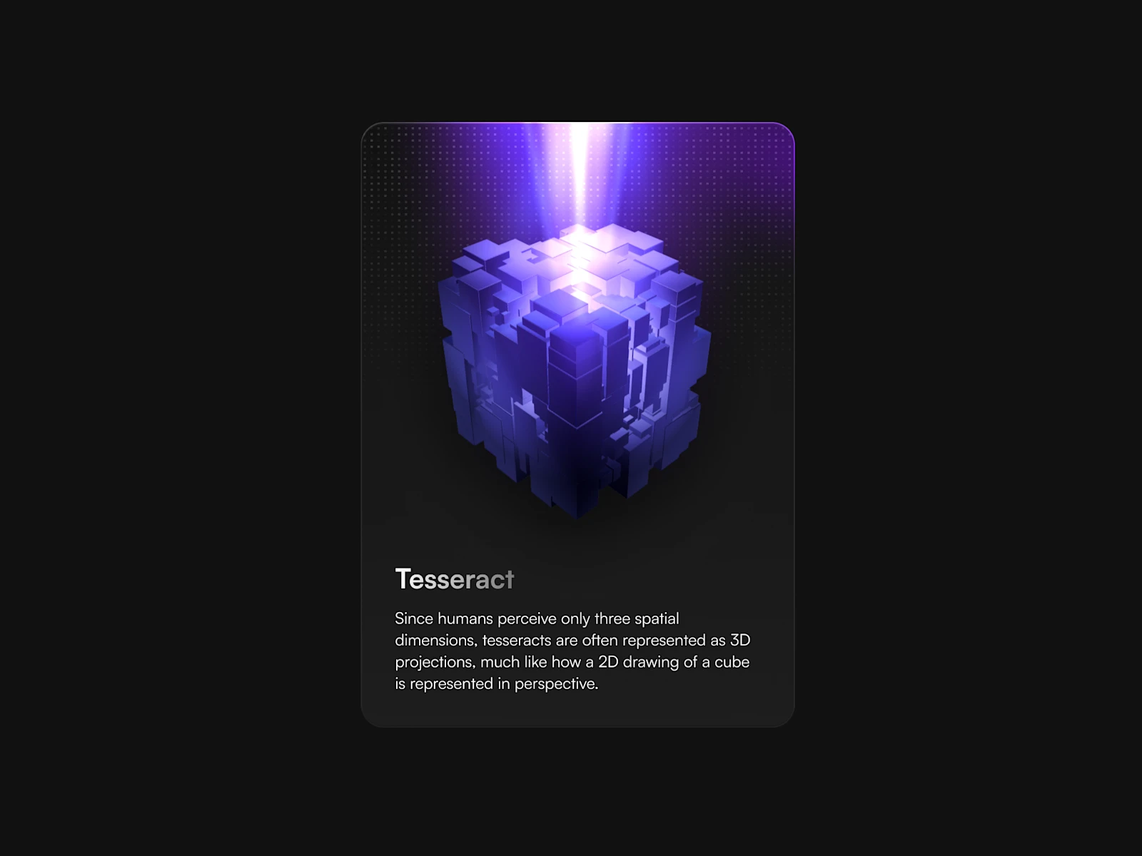 Tesseract card exploration